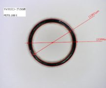 PET0.188t、外径寸法1mmのリング加工